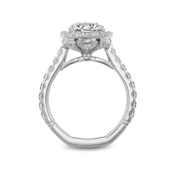 Halo Oval Diamond Engagement Ring Image 2 Frontenac Jewellers Kingston, ON