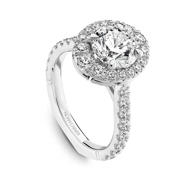 Halo Oval Diamond Engagement Ring Frontenac Jewellers Kingston, ON