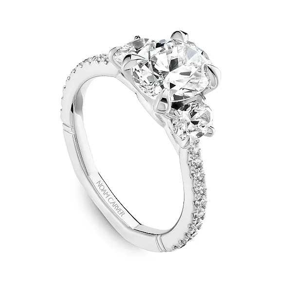 Oval Diamond Pave Engagement Ring Frontenac Jewellers Kingston, ON