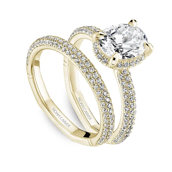 Yellow Gold Pave Diamond Engagement Ring Image 4 Frontenac Jewellers Kingston, ON
