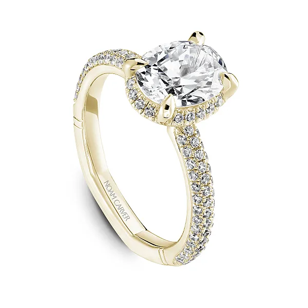 Yellow Gold Pave Diamond Engagement Ring Frontenac Jewellers Kingston, ON