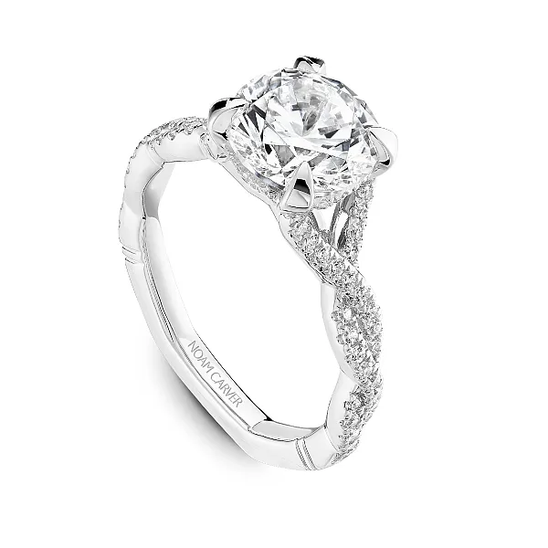 White Gold Twist Diamond Engagement Ring Frontenac Jewellers Kingston, ON