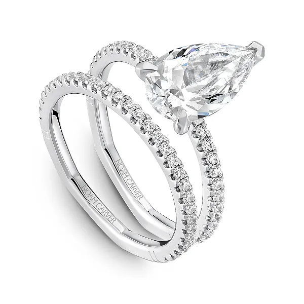 White Gold Semi Eternity Diamond Engagement Ring Image 4 Frontenac Jewellers Kingston, ON