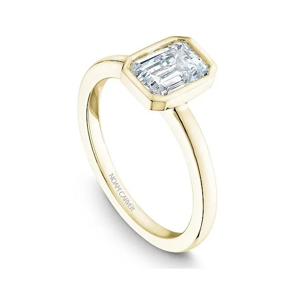 Emerald Cut Bezel Set Diamond Engagement Ring Frontenac Jewellers Kingston, ON