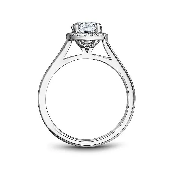 Square Shape Halo Oval Diamond Engagement Ring Image 2 Frontenac Jewellers Kingston, ON