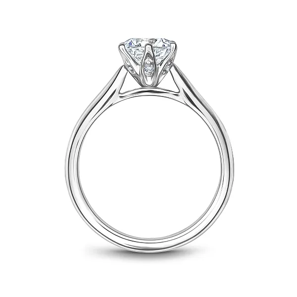 White Gold Six Prong Diamond Engagement Ring Image 2 Frontenac Jewellers Kingston, ON