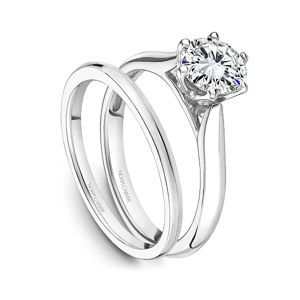 White Gold Six Prong Diamond Engagement Ring Image 4 Frontenac Jewellers Kingston, ON