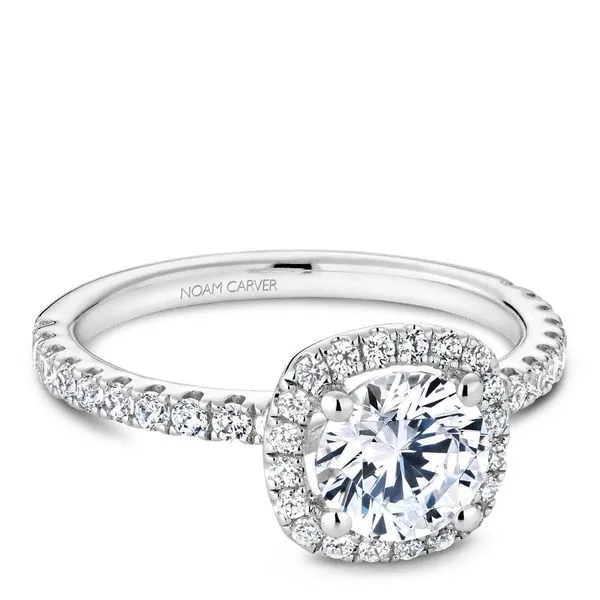 Square Halo Diamond Engagement Ring Image 3 Frontenac Jewellers Kingston, ON
