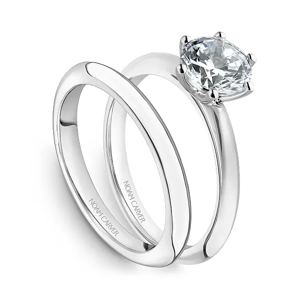 White Gold Six Prong Diamond Engagement Ring Image 4 Frontenac Jewellers Kingston, ON