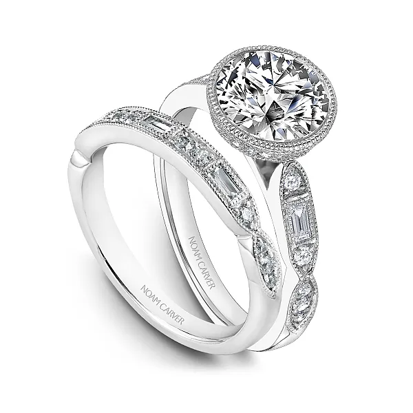 Lux Accent Bezel Set Diamond Engagement Ring Image 4 Frontenac Jewellers Kingston, ON