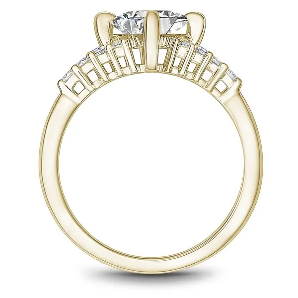 Princess Cut Diamond Engagement Ring with cluster accents Image 3 Frontenac Jewellers Kingston, ON
