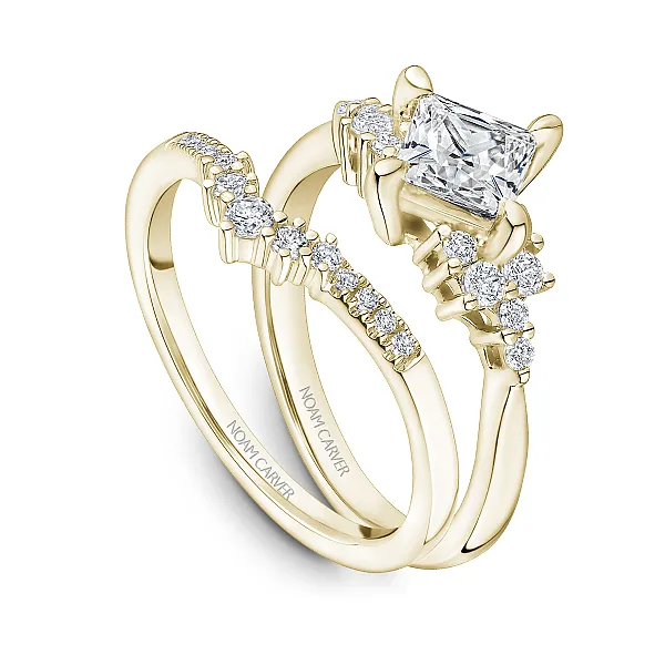 Princess Cut Diamond Engagement Ring with cluster accents Image 4 Frontenac Jewellers Kingston, ON