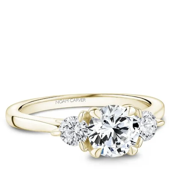 14 Karat Yellow Gold Trinity 2 Accent Diamonds 0.41 TW engagement ring Image 2 Frontenac Jewellers Kingston, ON