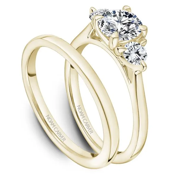 14 Karat Yellow Gold Trinity 2 Accent Diamonds 0.41 TW engagement ring Image 4 Frontenac Jewellers Kingston, ON