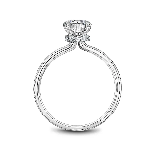 Hidden Halo Solitaire Diamond Engagement Ring Image 2 Frontenac Jewellers Kingston, ON