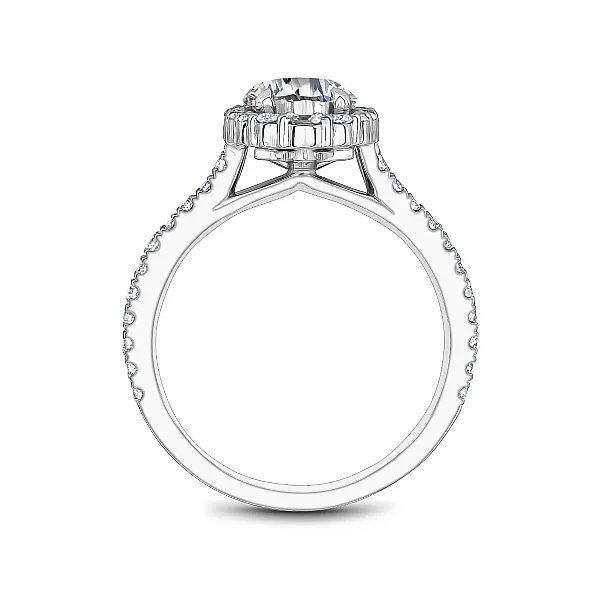 Halo Diamond Pave Engagement Ring Image 2 Frontenac Jewellers Kingston, ON