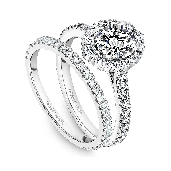 Halo Diamond Pave Engagement Ring Image 4 Frontenac Jewellers Kingston, ON