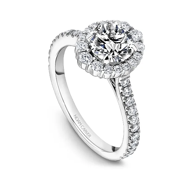 Halo Diamond Pave Engagement Ring Frontenac Jewellers Kingston, ON