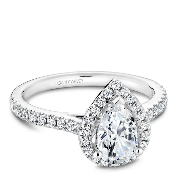 Pear Cut Halo Diamond Engagement Ring Image 3 Frontenac Jewellers Kingston, ON
