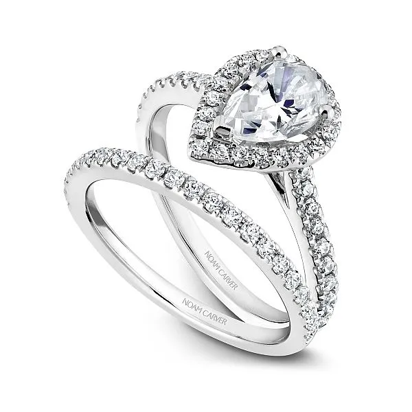 Pear Cut Halo Diamond Engagement Ring Image 4 Frontenac Jewellers Kingston, ON