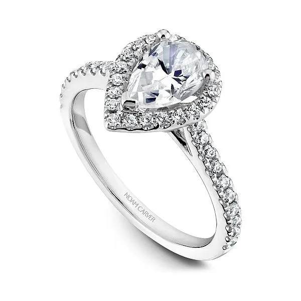 Pear Cut Halo Diamond Engagement Ring Frontenac Jewellers Kingston, ON