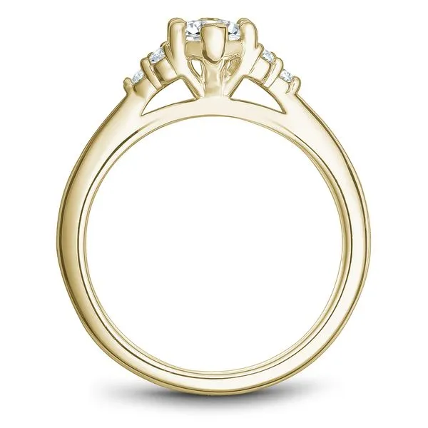 Yellow Gold  Marquise Cut Engagement Ring with cluster accents Image 2 Frontenac Jewellers Kingston, ON