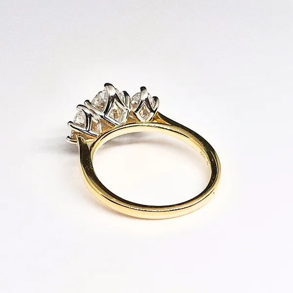 14k Yellow Gold Three Stone Diamond Engagement Ring Image 2 Frontenac Jewellers Kingston, ON