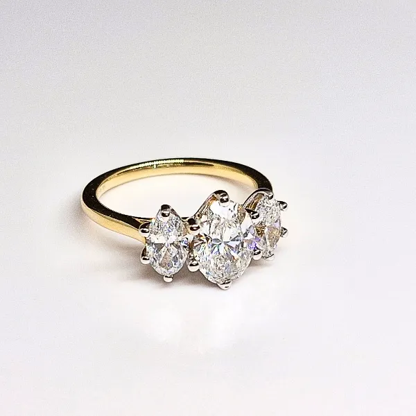 14k Yellow Gold Three Stone Diamond Engagement Ring Frontenac Jewellers Kingston, ON