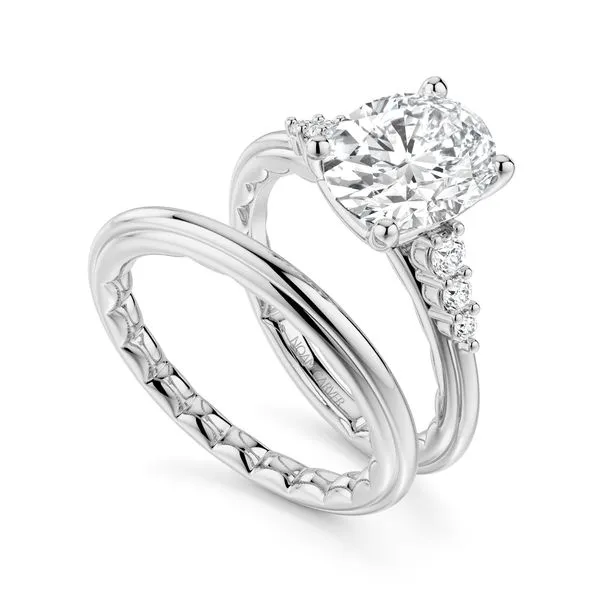 14K White Gold Solitaire Side Accent Diamond Engagement Ring Image 4 Frontenac Jewellers Kingston, ON