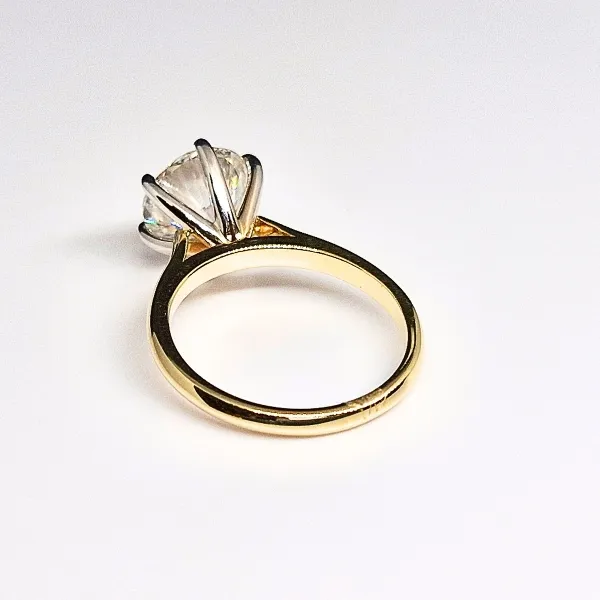 14k Yellow Gold Six Prong Diamond Engagement Ring Image 2 Frontenac Jewellers Kingston, ON