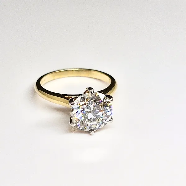 14k Yellow Gold Six Prong Diamond Engagement Ring Frontenac Jewellers Kingston, ON