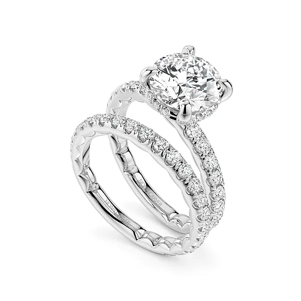 Pave Solitaire Diamond Engagement Ring Image 4 Frontenac Jewellers Kingston, ON
