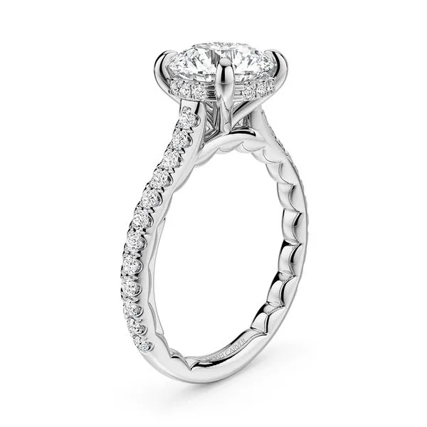 Pave Solitaire Diamond Engagement Ring Image 3 Frontenac Jewellers Kingston, ON