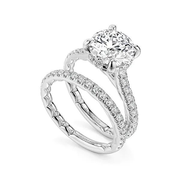 Pave Solitaire Diamond Engagement Ring Image 4 Frontenac Jewellers Kingston, ON