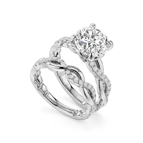 Twisted Style Diamond Engagement Ring Image 4 Frontenac Jewellers Kingston, ON