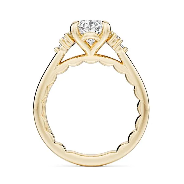 Oval Side-Stone Diamond Engagement Ring Image 2 Frontenac Jewellers Kingston, ON