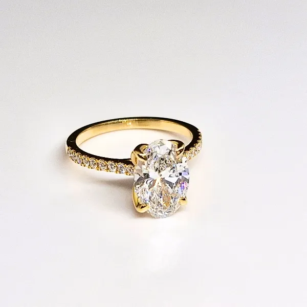 14K Oval Diamond Engagment Ring Frontenac Jewellers Kingston, ON