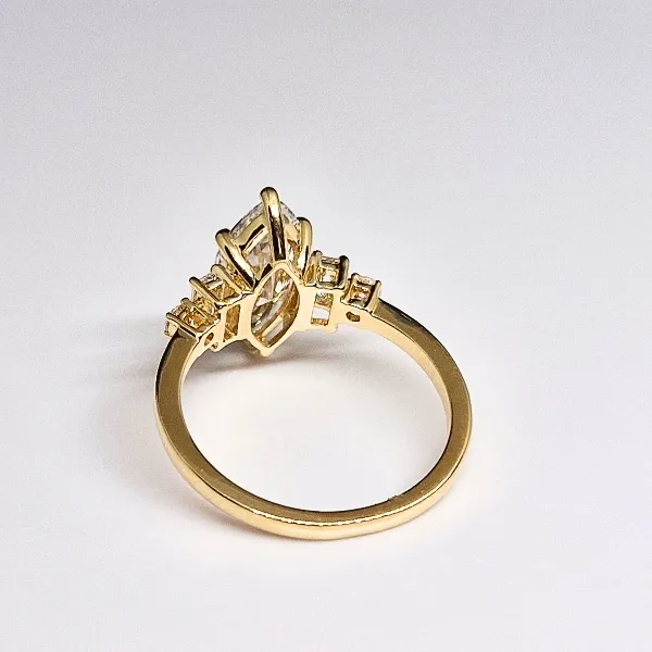 14k Yellow Gold Marquise Diamond engagment ring with accent stones Image 2 Frontenac Jewellers Kingston, ON