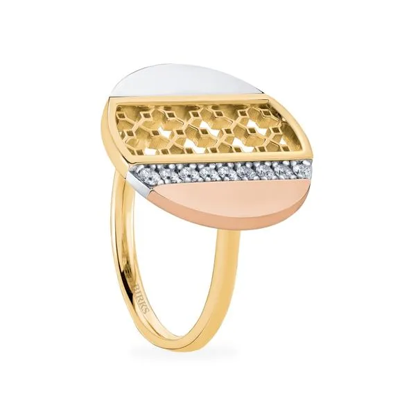 Birks Dare to Dream® Diamond Circle Ring, Tri-Gold Image 4 Frontenac Jewellers Kingston, ON