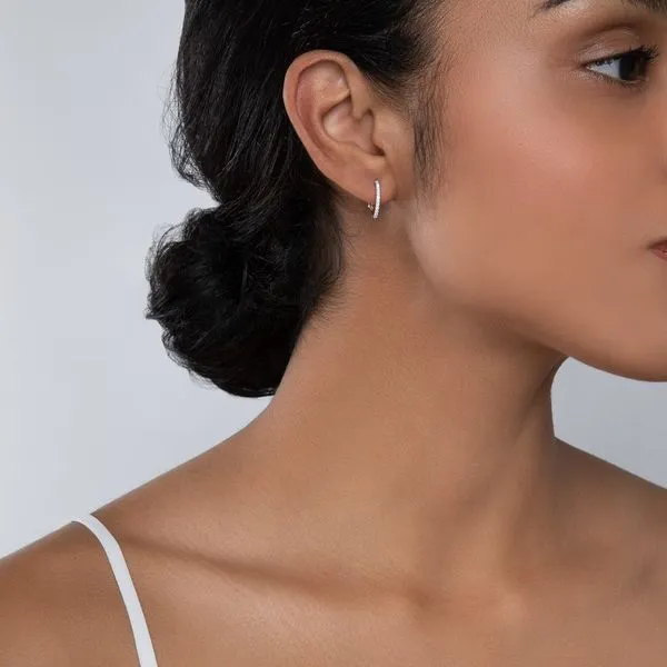 Birks Rosée du Matin Diamond Hoop Earrings, Small Image 2 Frontenac Jewellers Kingston, ON