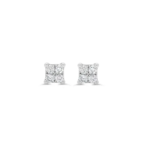 10k white gold Diamond Quad Stud Earrings Frontenac Jewellers Kingston, ON