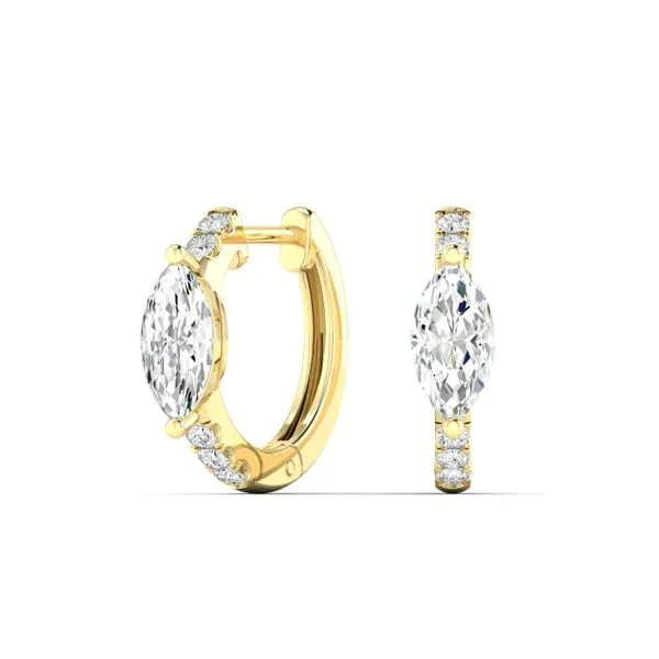 14k Diamond Huggie Style Earrings Frontenac Jewellers Kingston, ON