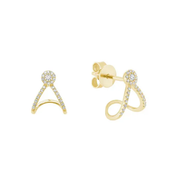Ear Wrap Diamond Stud Earrings Frontenac Jewellers Kingston, ON