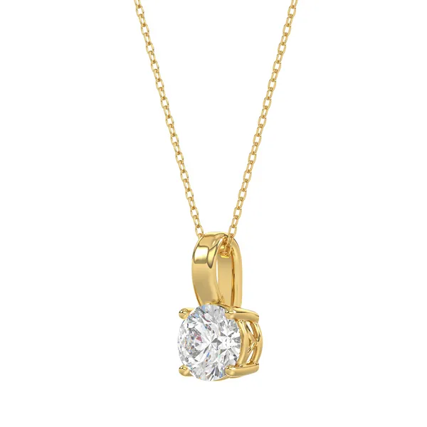 14K Yellow Gold Solitaire Necklace with 2.00ct Lab-Grown Diamond Image 2 Frontenac Jewellers Kingston, ON