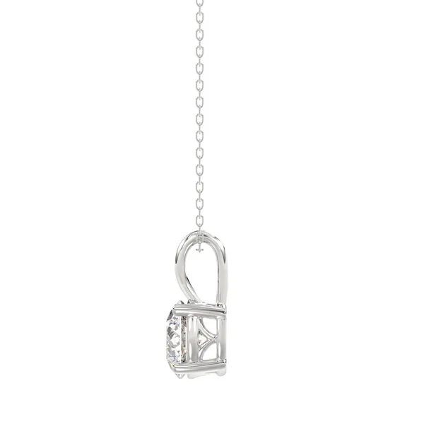 14K White Gold Solitaire Necklace with 2.50ct Round Lab-Grown Diamond Image 3 Frontenac Jewellers Kingston, ON