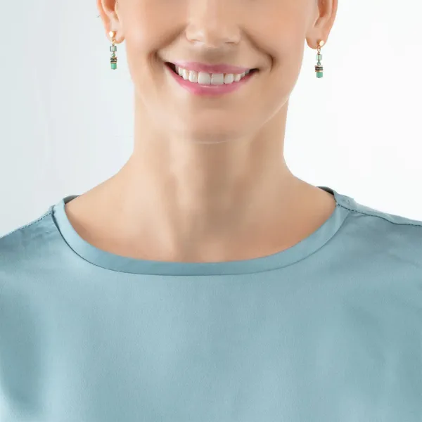 Earrings Mini Cubes green Image 2 Frontenac Jewellers Kingston, ON