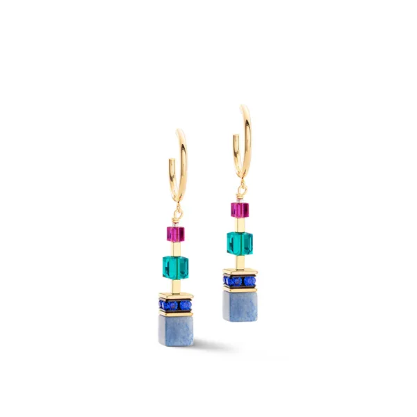 GeoCUBE® Precious Statement earrings gold-multicolour Frontenac Jewellers Kingston, ON