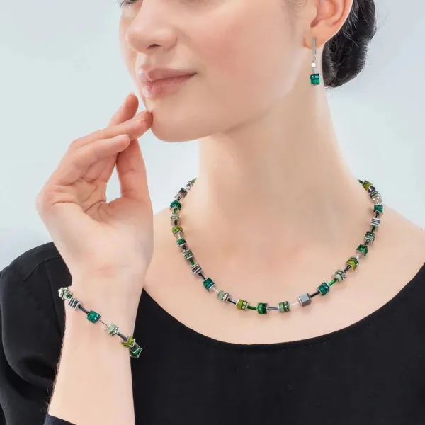 GeoCUBE Classic Green Earrings Image 2 Frontenac Jewellers Kingston, ON