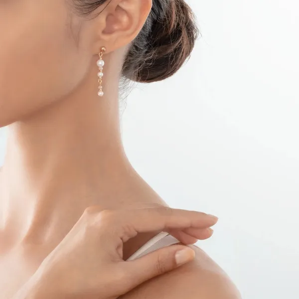 Earrings Drops Freshwater Pearls gold Image 2 Frontenac Jewellers Kingston, ON