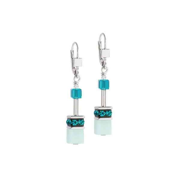GeoCUBE® Iconic Precious earrings silver-green Frontenac Jewellers Kingston, ON